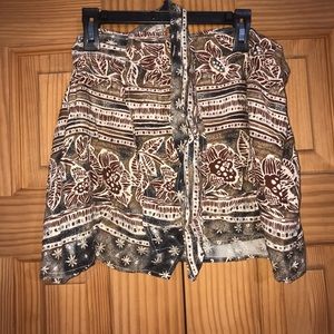 Vintage Blue Wrap Skirt